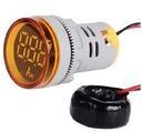 LED ampérmeter 28mm 0-100A 230V Žltá