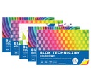 5x Farebný technický blok A4 10 listov 160g Interprint