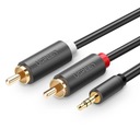 UGREEN UGREEN AV102 Kábel 2x RCA (Cinch) jack 3,5 mm 2m (čierny) ]]