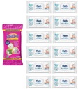 Aqua Wipes Fresh Baby utierky vlhčené vodou SET 12 x 60 ks + ZADARMO