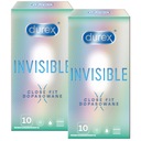 Priliehavé tenké kondómy DUREX INVISIBLE 20