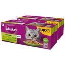 WHISKAS mokré krmivo pre mačky mix príchutí v želé, vrecúška 2x40x85 g