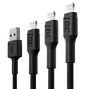 Sada 3x USB to Lightning kábel 0,3m 1,2m 2m pre iPhone SE 11 12 13 14 PRO