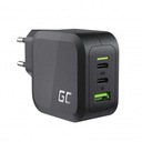 GreenCell Fast GaN sieťová nabíjačka 65W 2xUSB-C PD + USB QC 3.0 AFC FCP