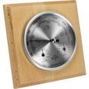 BAROMETER HYGROMETER TEPLOMER RETRO drevená meteostanica