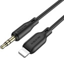 Audio kábel 1m AUX iPhone Lightning - miniJack 3,5mm 100cm čierny