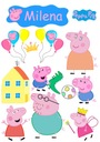 Oblátková torta PEPPA PIG +NAME Potlač cukru A4