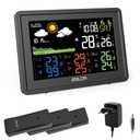 METEOROLOGICKÁ STANICA ALARM POČASIA KALENDÁR ALARM LCD HYGROMETER + 3 SENZORY