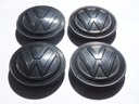 4x Stredové kryty Emblémy VOLKSWAGEN VW 65mm BLACK EDITION