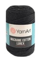 Macrame Cotton Lurex makramé šnúrka 722 čierna