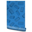 Tapeta do detskej izby Blue Lego BLOCKS