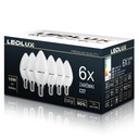 6x E14 LED žiarovka 10W = 90W SMD 4000K neutrálna Premium LEDLUX nebliká