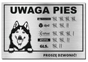 Plate poznámka pre pes - sibírske husky kuriéri - Zavolajte | 20x30 cm