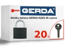 Gerda Iron Line KZZS 50 liatinový visiaci zámok + 20 kľúčov