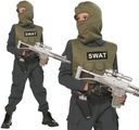 KARNEVALOVÝ KOSTÝM POLÍCIA S.W.A.T. Prevlek policajta 116 cm