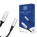 Adaptér 3mk USB typ C mini jack 3,5mm adaptér