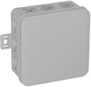 Prázdny nástenný box s 12 vstupmi VIPLAST V7 click GREY IP54 100x100x41mm 03