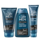 Avon Care Men Deep Power 3v1 pánsky set s uhlím