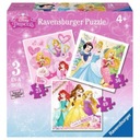 3v1 DISNEY PRINCESS PUZZLE PAMÄŤ PRINCEZNÁ RAVENSBURGER