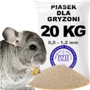 Pieskový kúpeľový prach pre činčily, fretky, škrečky, opláchnutý do sucha, certifikovaný, 20 kg