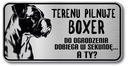 Pozor - plaketa boxera psa