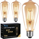 3x LED Edison E27 6W VINTAGE ŽIAROVKY