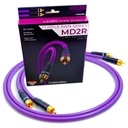 MELODIKA MD2R05 FIALOVÝ DAŽĎOVÝ PÁR AUDIO KÁBLOV 2RCA - 2 RCA CINCH OFC 0,5m