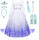 MRAZENÝ KOSTÝM PROM OUTFIT KARNEVAL ŠATY ELSA ŠATY ELSA 110