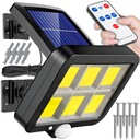 LED SOLAR LAMPA SNÍMAČ POHYBU SÚMRAK + DIAĽKOVÉ OVLÁDANIE