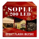 ICOPLE 200 LED 7,5M VONKAJŠIE SVETLÁ PEVNÉ + BLESK