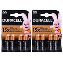 8x ALKAICKÁ BATÉRIA DURACELL LR06 MN1500 AA DURALOCK 2800mAh 1,5V