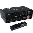 HDMI Matrix 4x2 4K HDCP + konektor Toslink pre diaľkové ovládanie