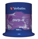 VERBATIM DVD+R disky 4,7 GB 16x torta 100 ks