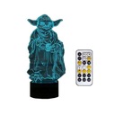 3D NOČNÁ LAMPA STAR WARS YODA DARČEK NA DIAĽKU