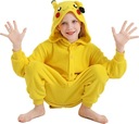 Kostým Pokemon Pikachu, detské plyšové pyžamko, veľkosť L 130