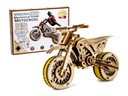 Drevený mechanický model MotoCross Wooden.City