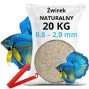 Akvarijný štrk 0,8-2,0 mm prírodný akvarijný štrk s CERTIFIKÁTOM 20 KG