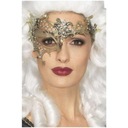 benátska maska ​​GOLD FILIGREE karneval halloween