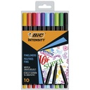 Jemné linky BIC Intensity Fine v puzdre, 10 farieb