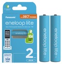 2X PANASONIC ENELOOP LITE R3 AAA 550MAH 3000 CYKLOV