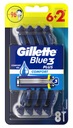 GILLETTE BLUE 3 PLUS COMFORT SADA 8 holiacich strojčekov - MODRÁ