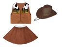 KOVBOY OUTFIT COWGIRL VEST KLOBÚK 134-140