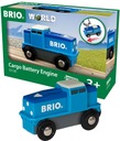 BRIO VLAK 33130 NÁKLADNÝ VLAK AKUMULÁTOROVÝ DREVENÝ LOKOMOTÍV