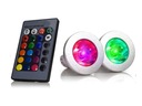 SET 2x DEKORATÍVNE RGB GU10 LED OSVETLENIE + DIAĽKOVÉ OVLÁDANIE