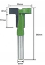 Drevená T-drážková fréza 28 x 8 Stopka 8mm