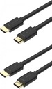 Kábel DisplayPort Unitek M/M 1,5 m čierny x2