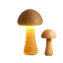 USBMUSHROOM NOČNÁ LAMPA, DOTYKOVÁ, STÍMATEĽNÁ, DREVENÁ LED