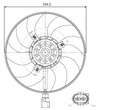 ELEKTRICKÝ VENTILÁTOR AUDI A3 03-/ŠKODA OCTAVIA 04-NRF