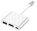 Kábel ADAPTÉRA 3v1 Typ USB-C + USB 3.1 + HDMI 4K