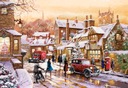 PUZZLE 1000 PUZZLE KRAJINNÝ OBRÁZOK ZIMNÉ VIANOČNÉ DOMY SNOW CITY 9+ KOLEČKO